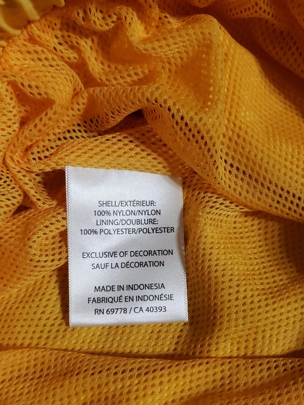 Men's LCKR Vibrant Yellow Drawstring Swim Trunks With Mesh Liner. Size: Medium